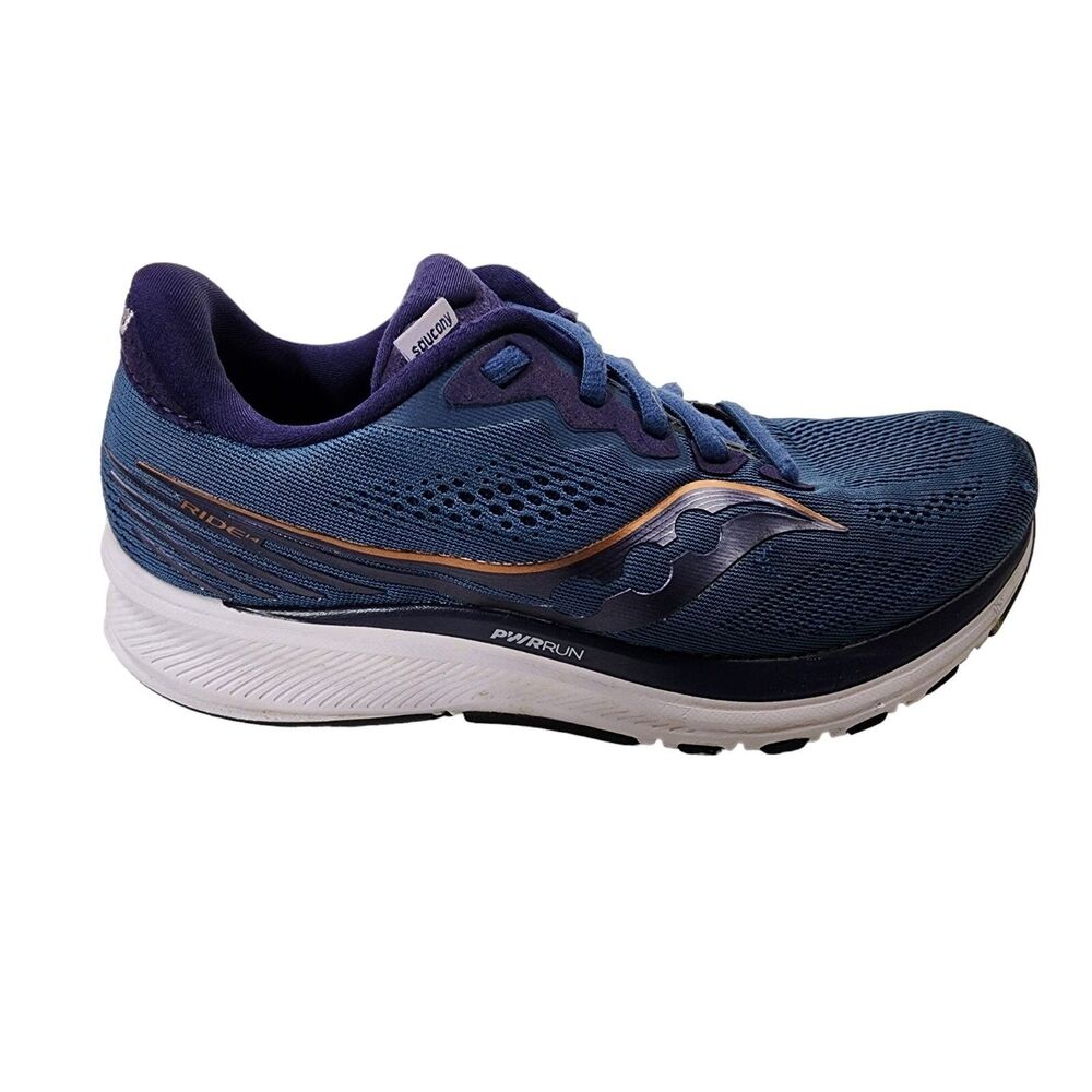 Saucony Womens Ride 14 Sneakers Size‎ 7.5 Blue Purple Running Shoes S10650-35